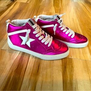 ShuShop Metallic Pink Paulina Sneakers 7 1/2 NWT
